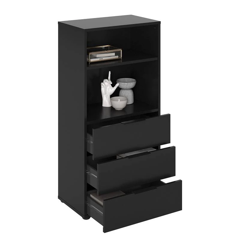 Commode 3 Tiroirs 2 Niches Dark – Image 8