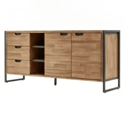 Buffet 170cm 3 Tiroirs 2 Portes Acacia